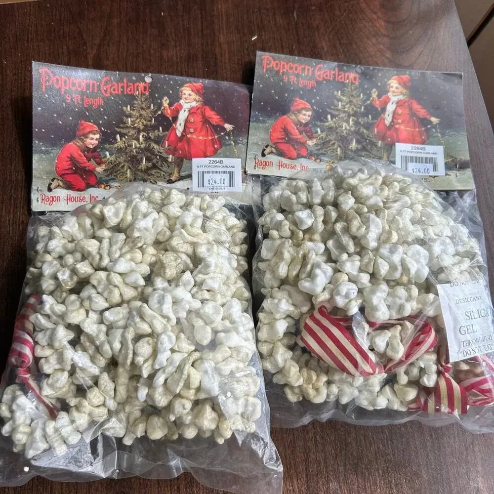 2 new Rogan House Faux Popcorn Garland Strand